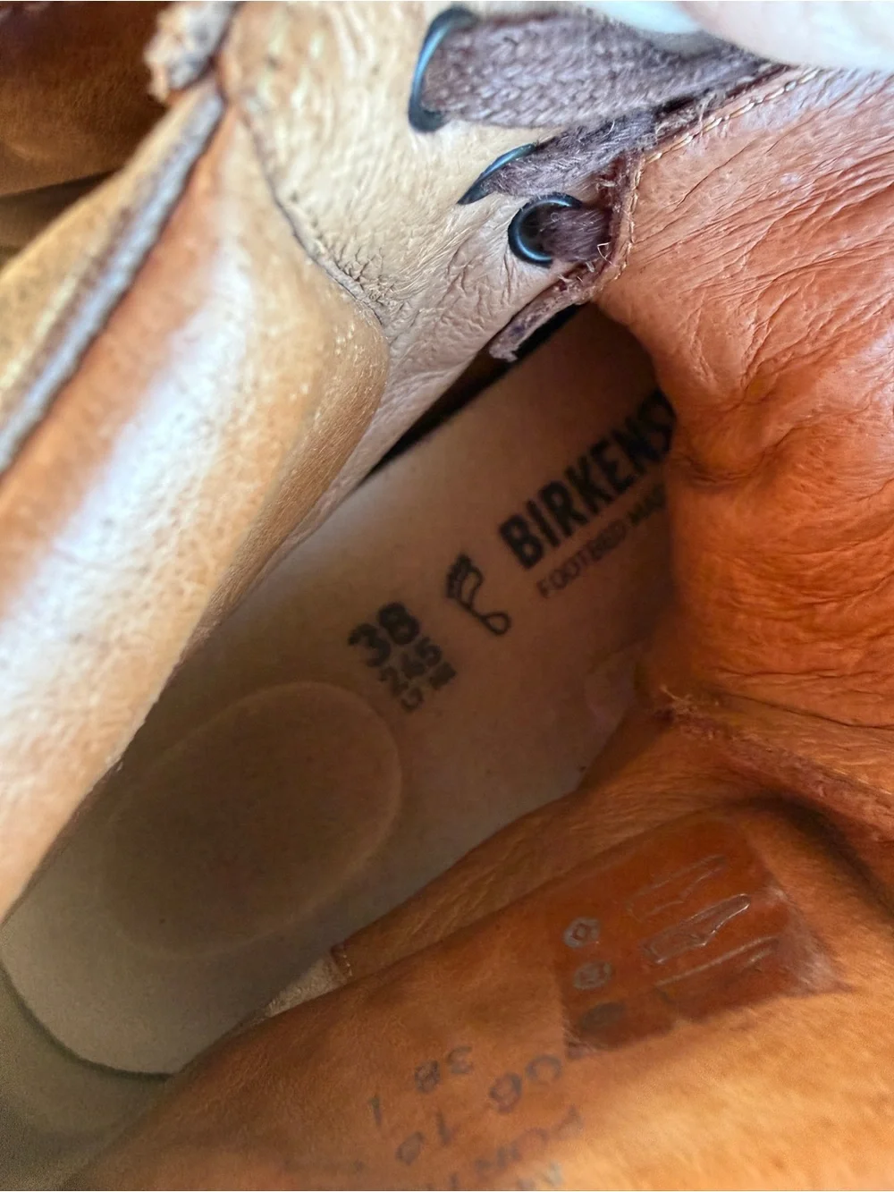 Vintage Birkenstock brown leather high tops